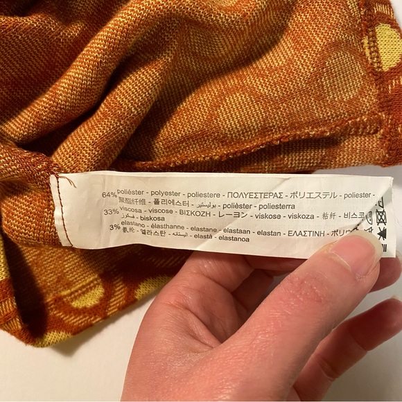 Zara Geometric Retro-Inspired Orange Mini Skirt - Picture 8 of 10